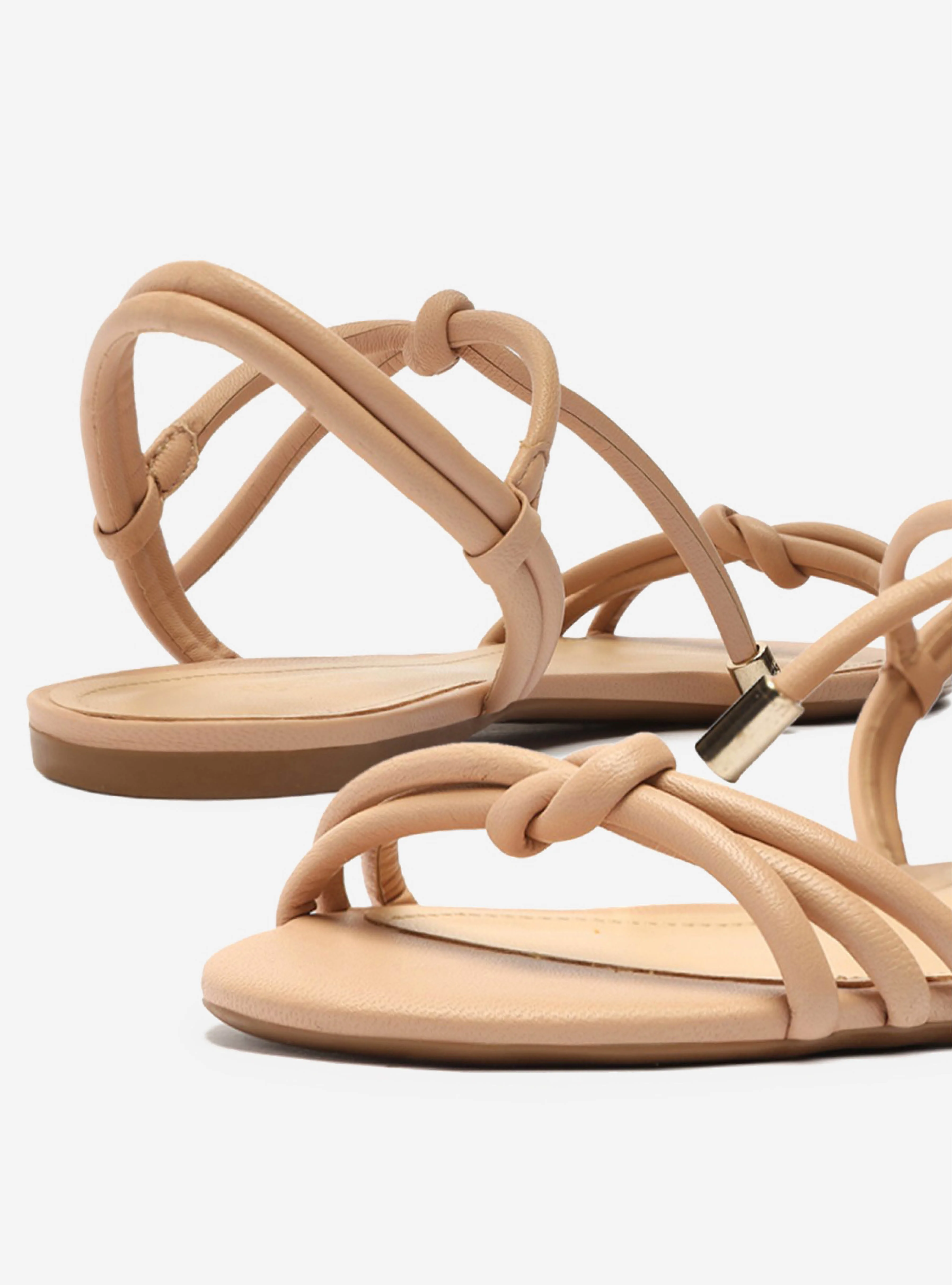 Camila Leather Flat Sandal - Image 3