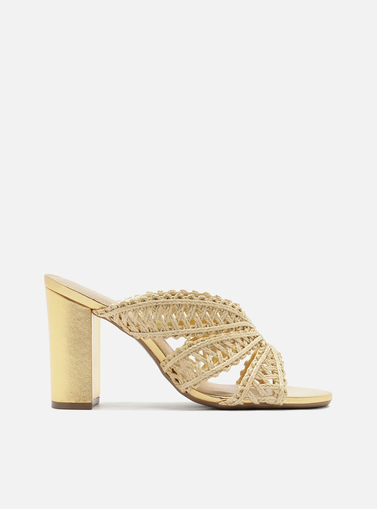 Ciara High Block Fabric Sandal