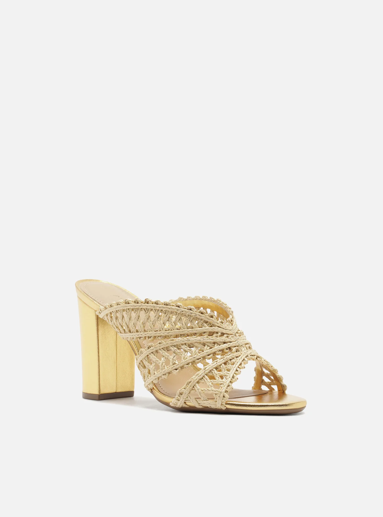 Ciara High Block Fabric Sandal - Image 2