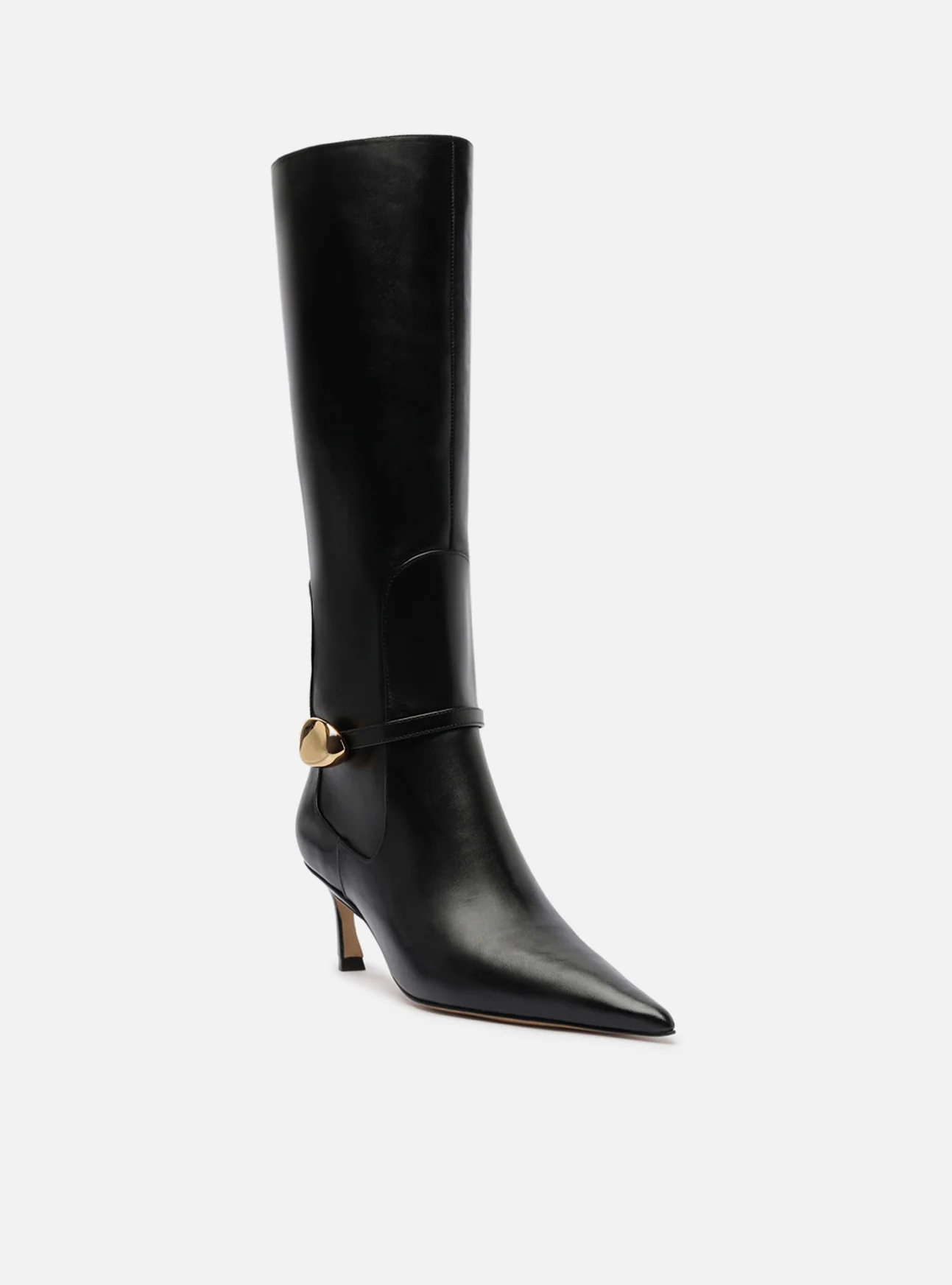 Farrah Low Stiletto Leather Boot - Image 4