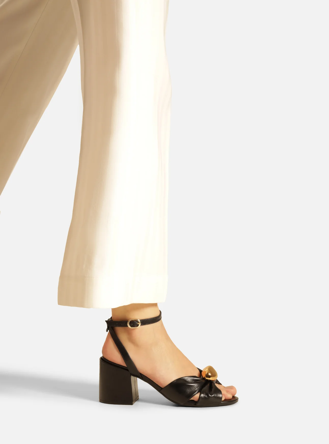 Flora Mid Block Leather Sandal - Image 6