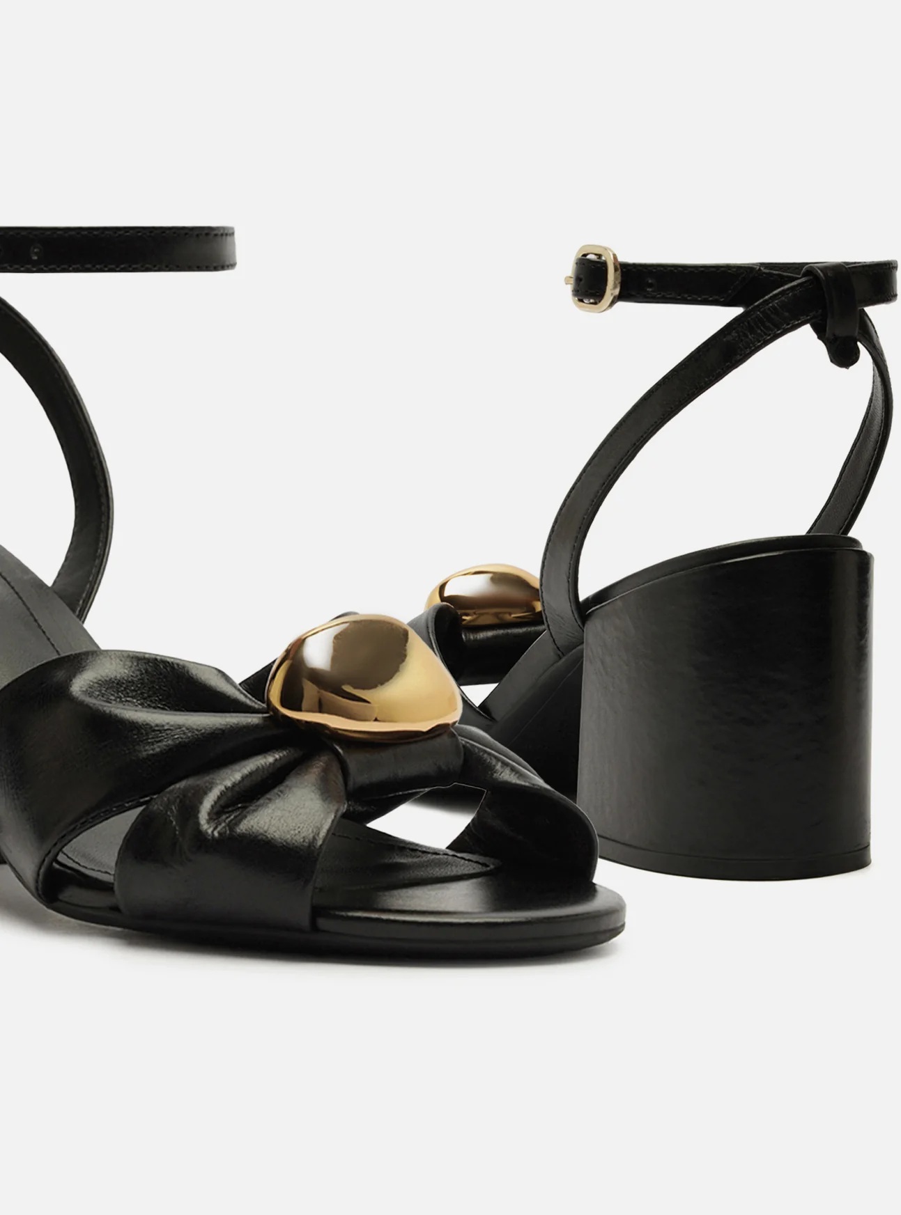 Flora Mid Block Leather Sandal - Image 7