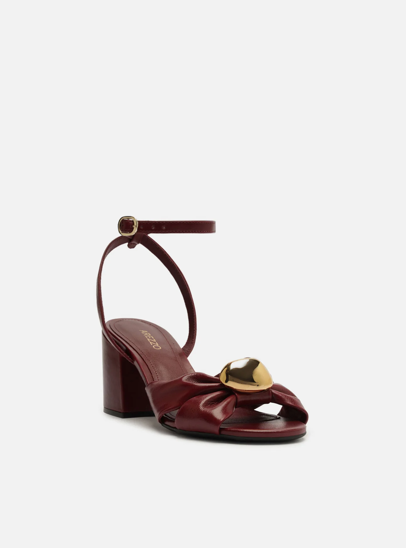Flora Mid Block Leather Sandal - Image 2