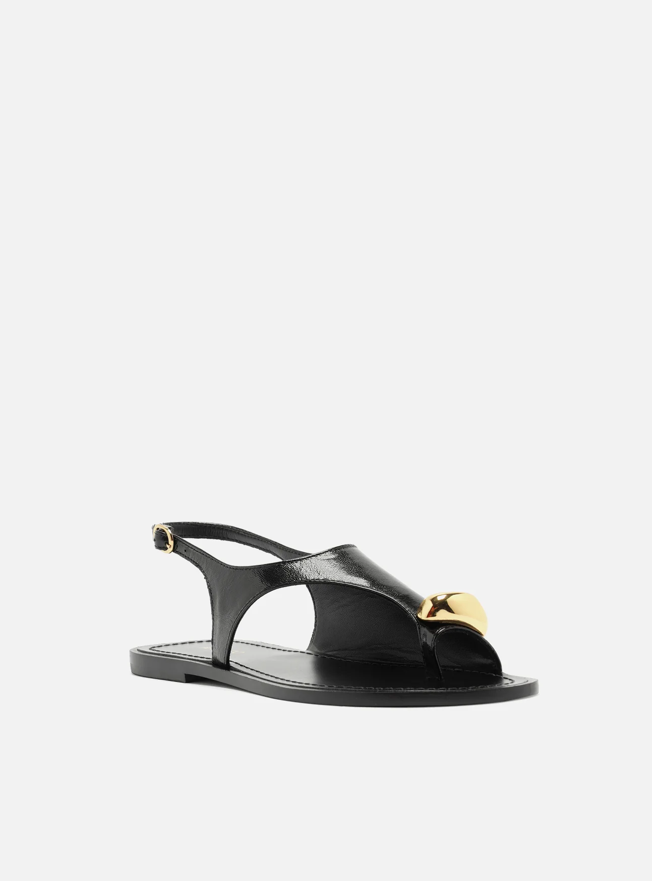 Freya Leather Flat Sandal - Image 2