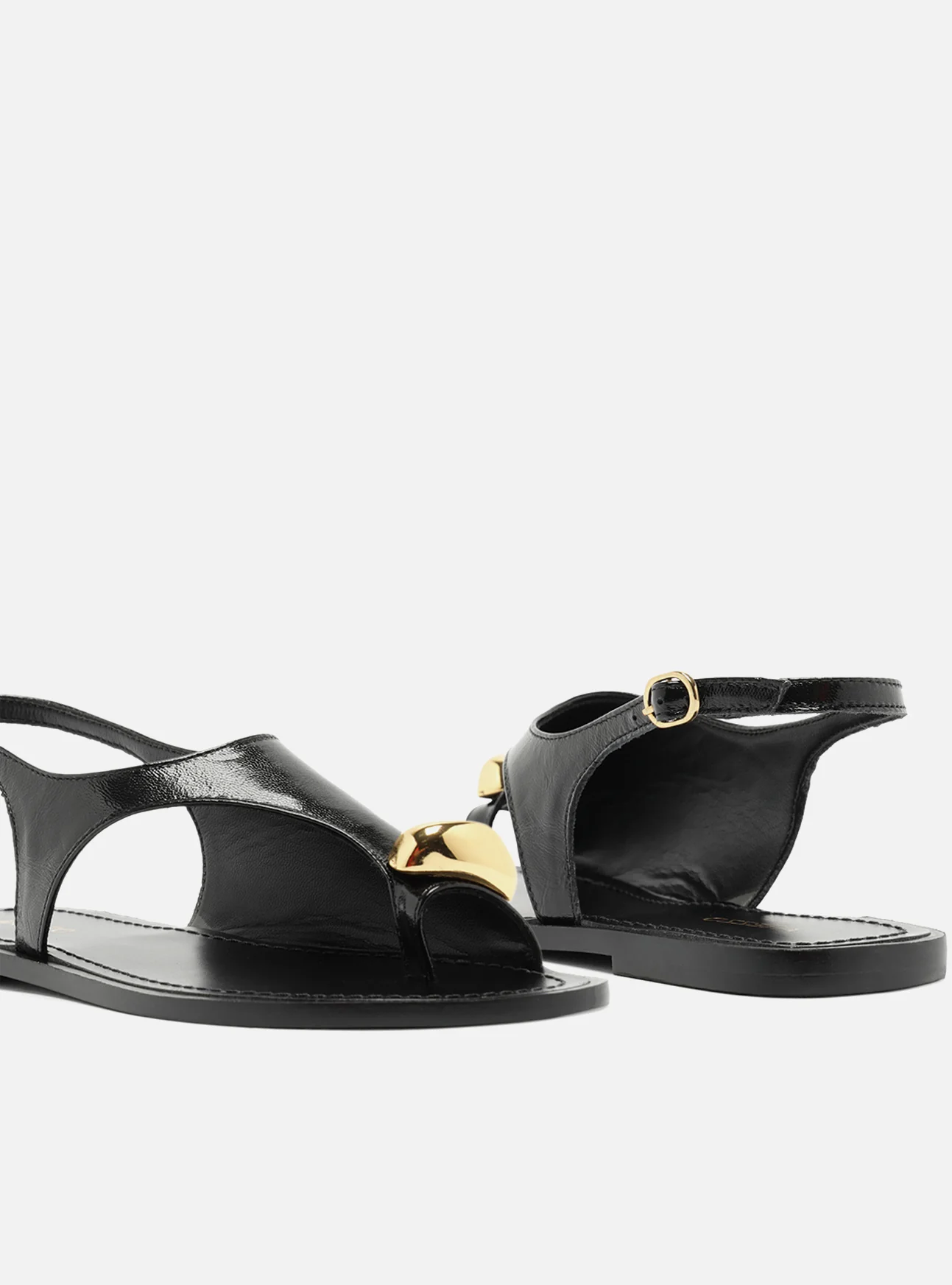 Freya Leather Flat Sandal - Image 5