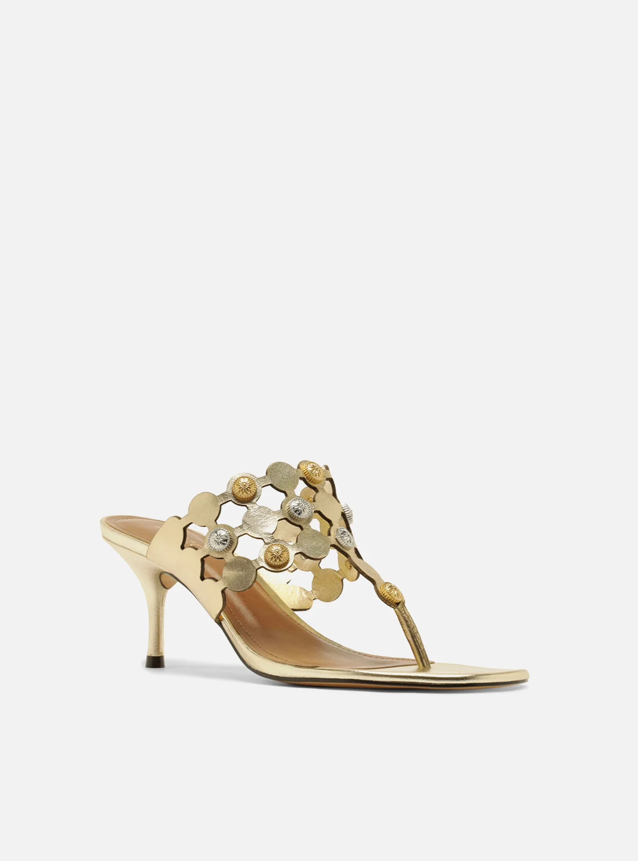 Haven Mid Stiletto Leather Sandal - Image 2