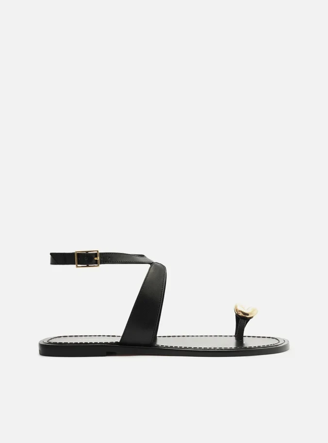 Kendall Leather Flat Sandal