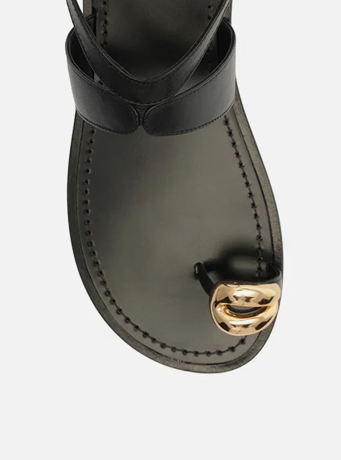 Kendall Leather Flat Sandal - Image 4