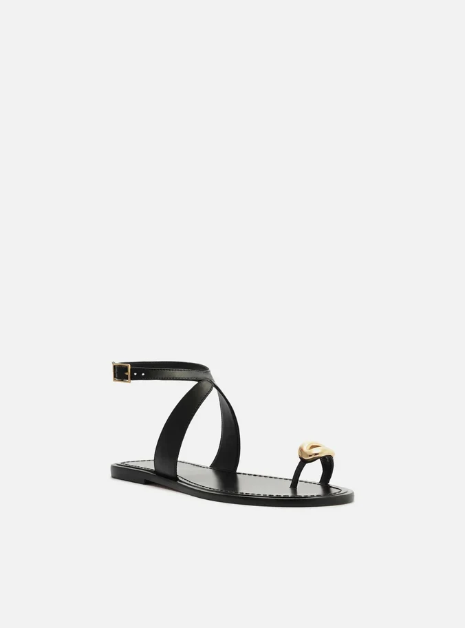 Kendall Leather Flat Sandal - Image 7