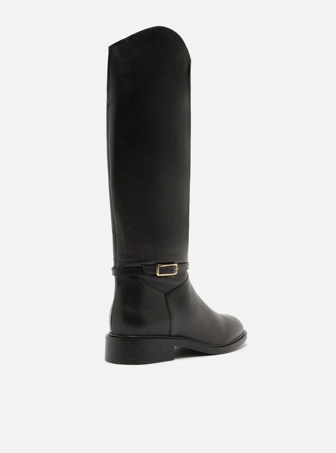 Mckenna Leather Wide  Block Boot - Image 4