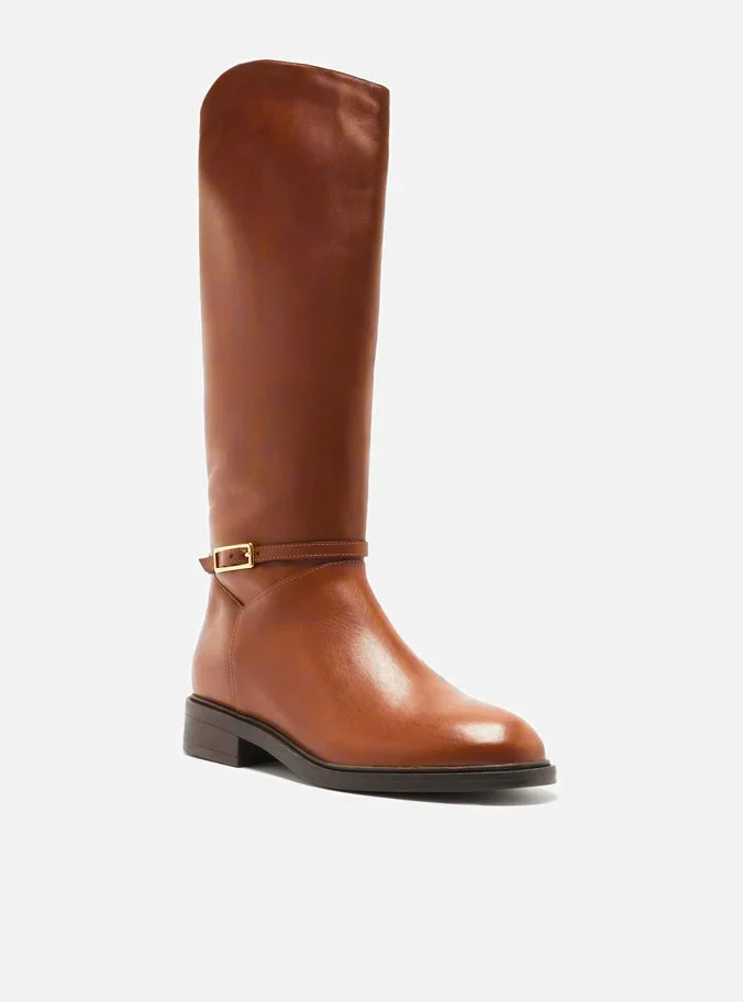 Mckenna Leather Wide  Block Boot - Image 2