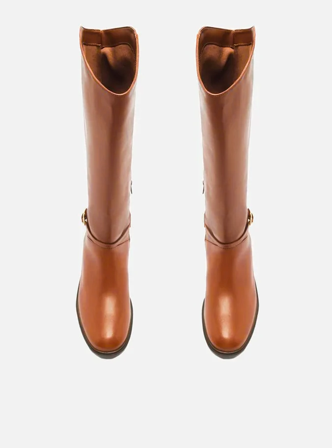 Mckenna Leather Wide  Block Boot - Image 5