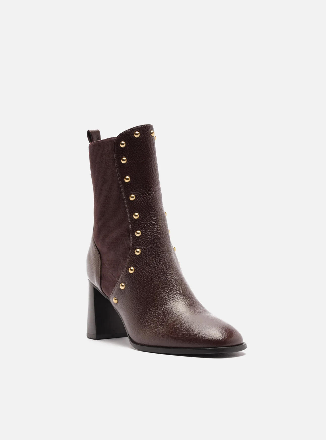 Rony Mid Block Leather Bootie - Image 2