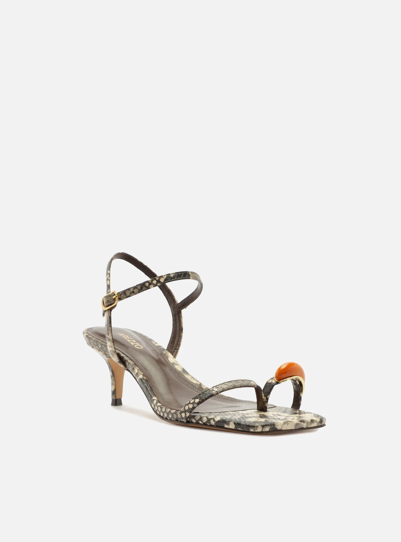 Sofia Mid Stiletto Leather Sandal - Image 2