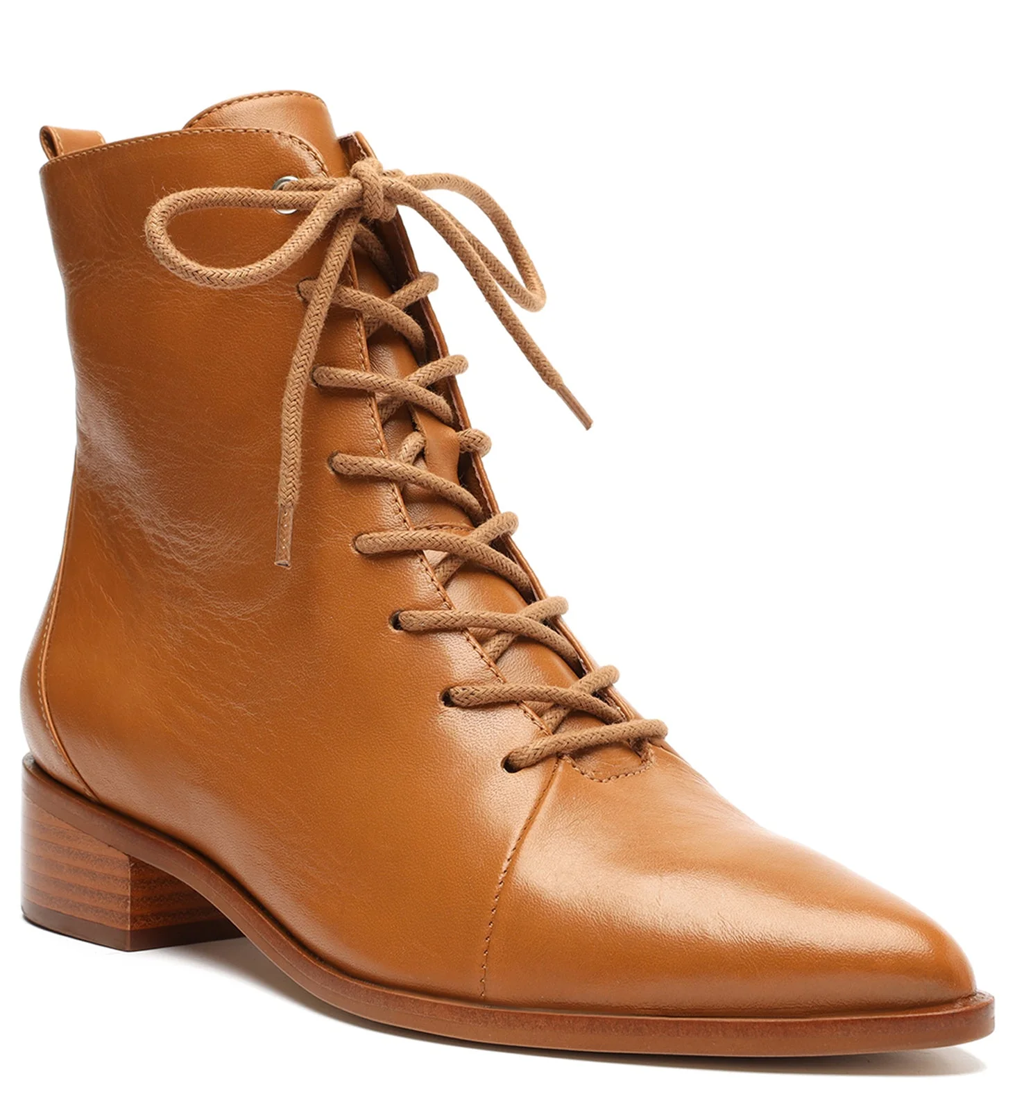 Steph Lace Up Leather Bootie - Image 2