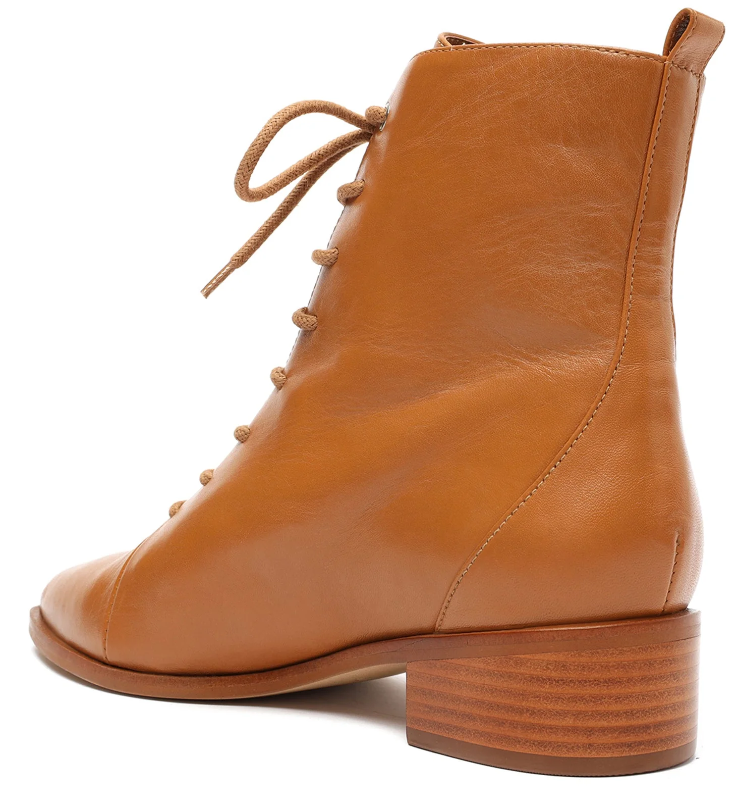 Steph Lace Up Leather Bootie - Image 3
