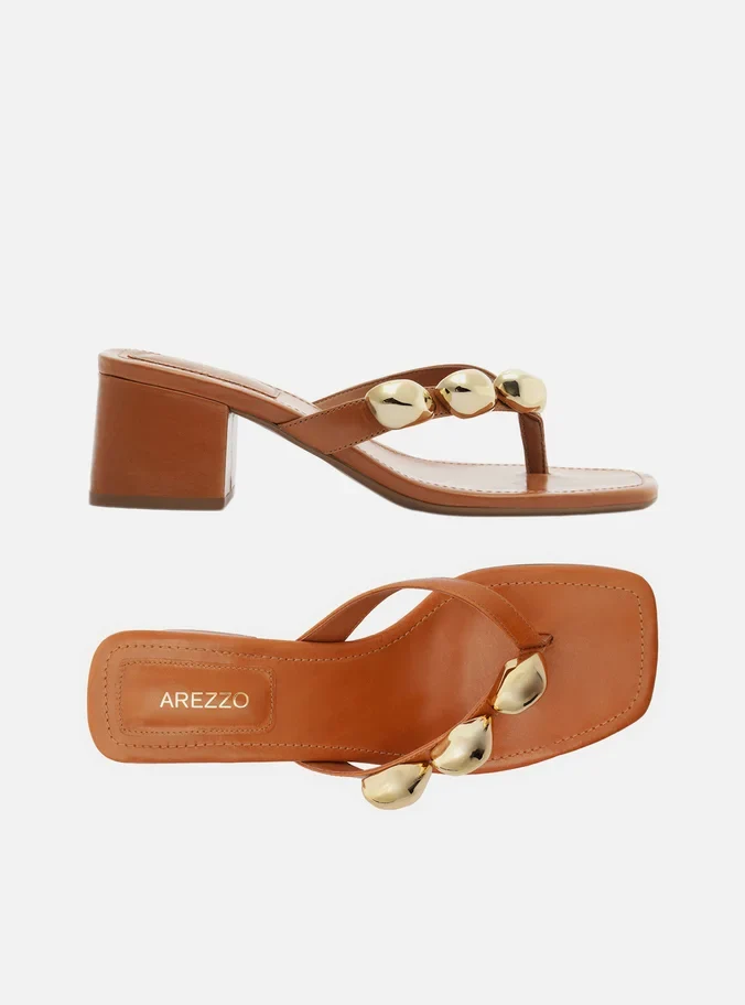 Sunny Leather Block Sandal - Image 5