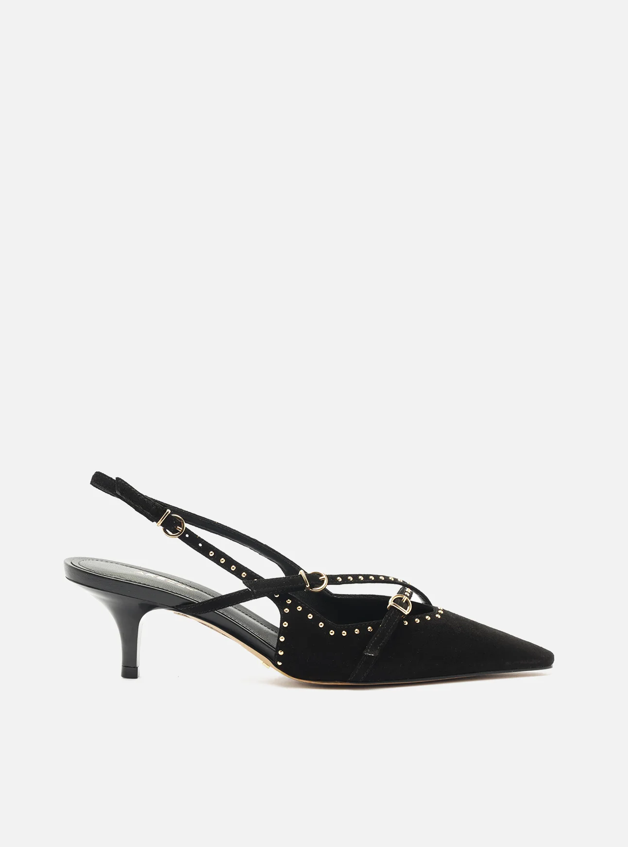 Tiffany Mid Stiletto Nubuck Leather Pump