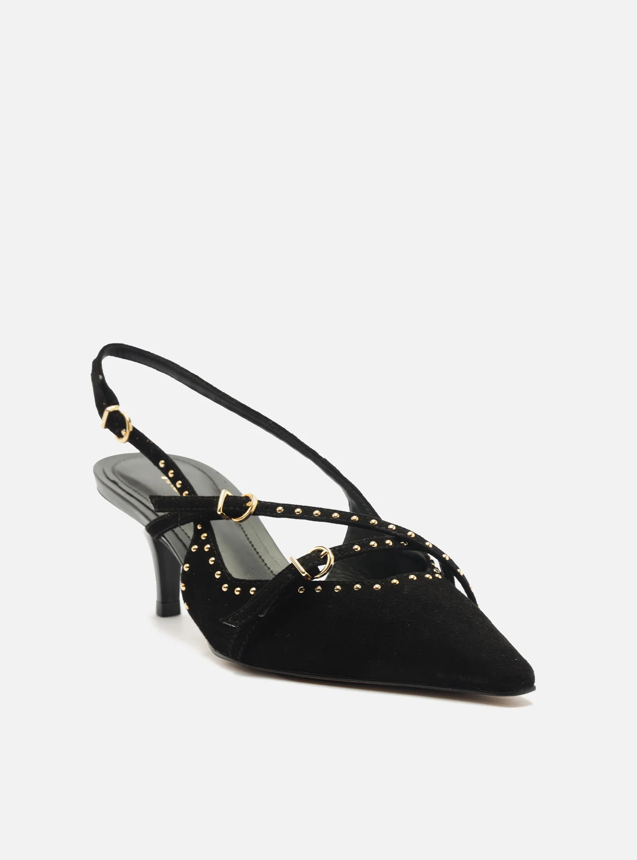 Tiffany Mid Stiletto Nubuck Leather Pump - Image 2